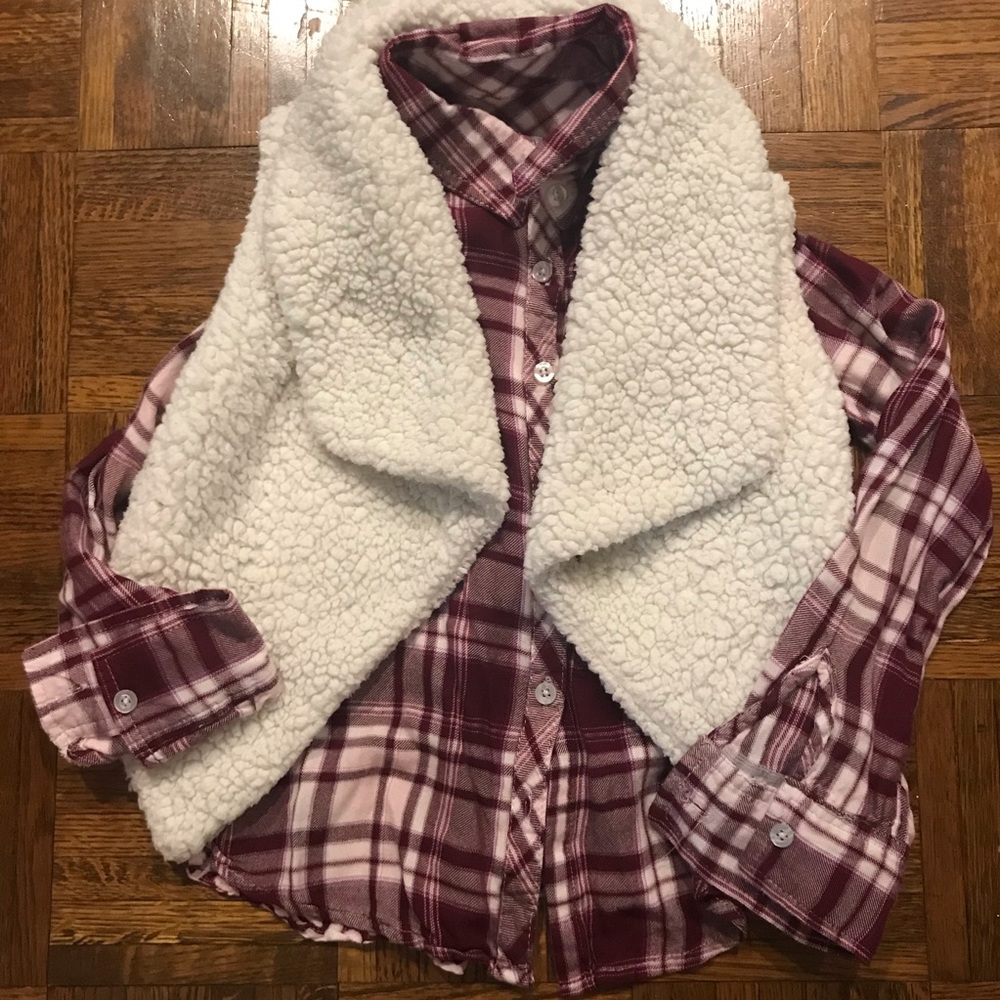 Girls Justice button down with Vest